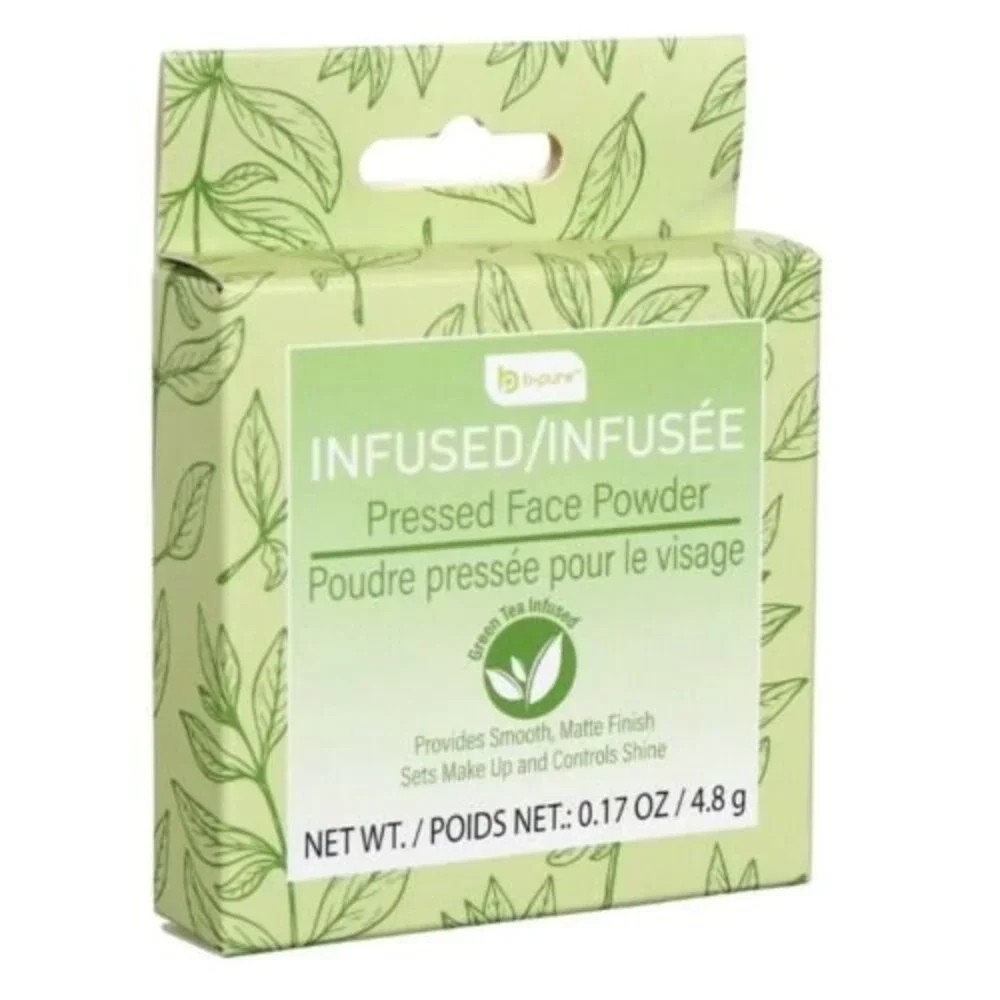 B·Pure Green Tea Infused Pressed Face Powder Matte Finish Sets Makeup 0.17 oz